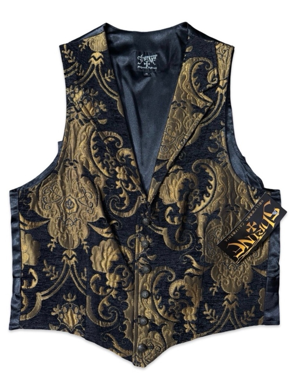 ❗️SOLD❗️Aristocrat Vest Size Large Gold Brown Tapestry Brocade Victorian Gothic